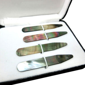 black mother of pearl collar stays