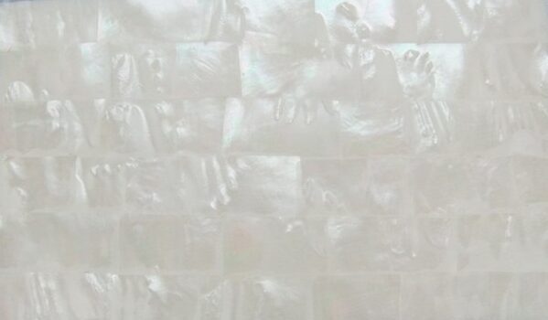 straight row white mother of pearl shell laminate